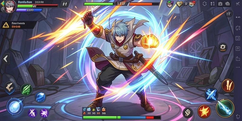 Gambar layar menampilkan pemandangan dunia game yang indah.